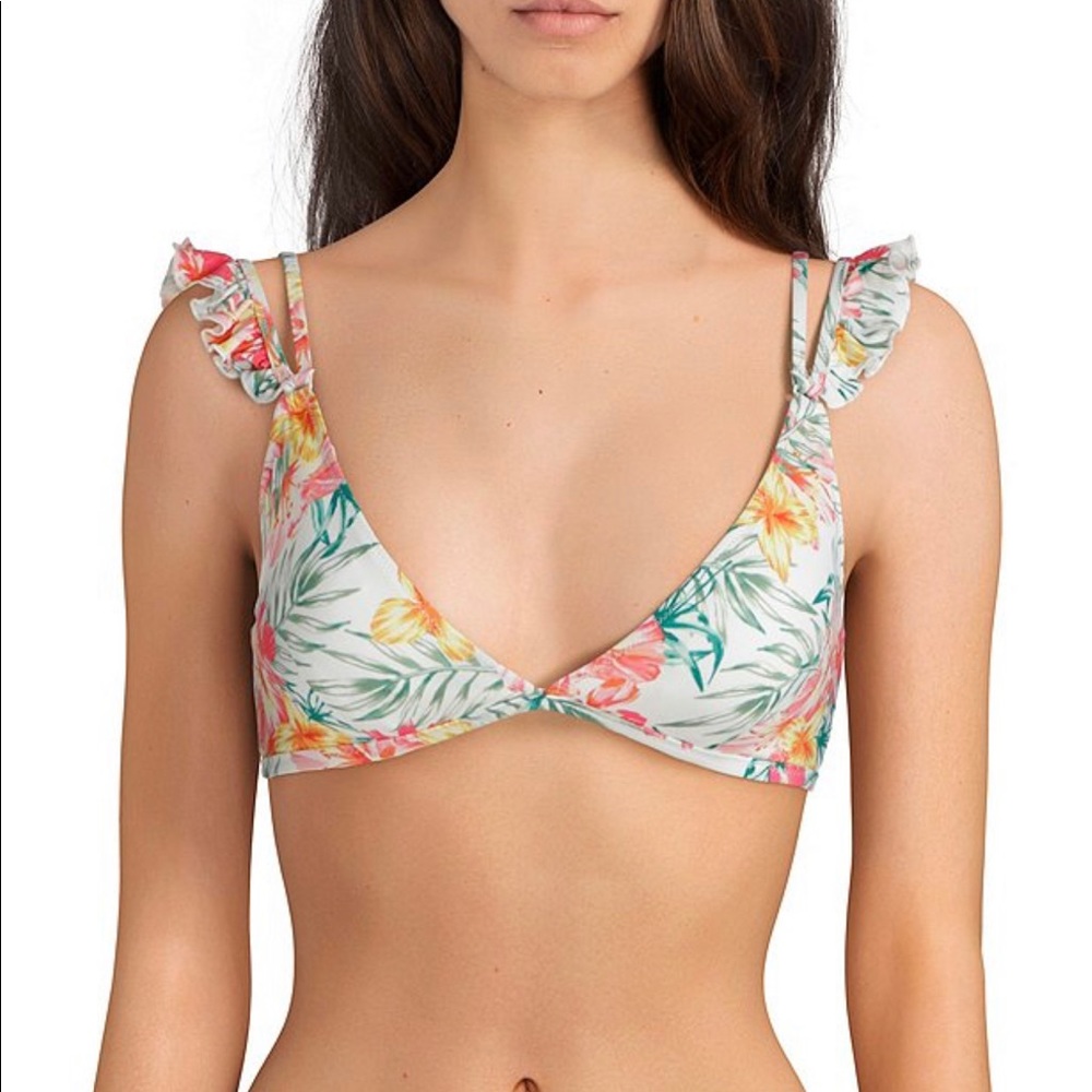 Coco Rave Rio Or Bust Tegan Ruffle Bikini Top
